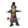 Samurai Wearing Golden Armor Mascot Costume