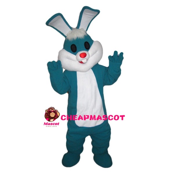Dark Green & White Rabbit Mascot Costume