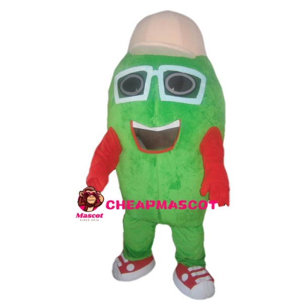 Green Pea Mascot Costume