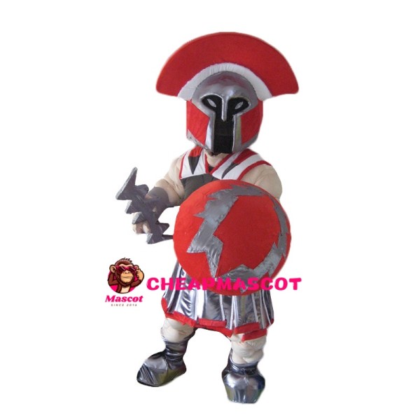 Fully Armed Brave Soldier Mascot Costume