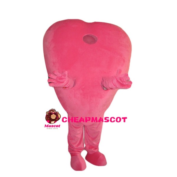 Pink Heart Mascot Costume