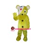 Yellow Bear With Buttons Mascot Costume