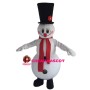 Snowman With Flower Hat Mascot Costume