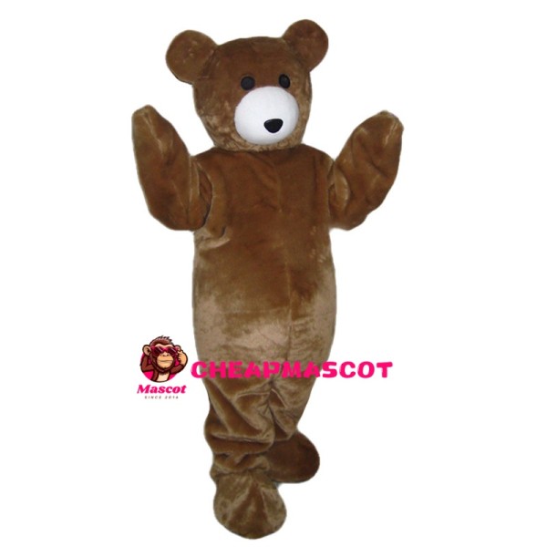 Cartoon Cute Brown Bear Mascot Costume