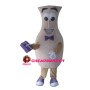 Khaki Vase Carrying Bible Mascot Costume