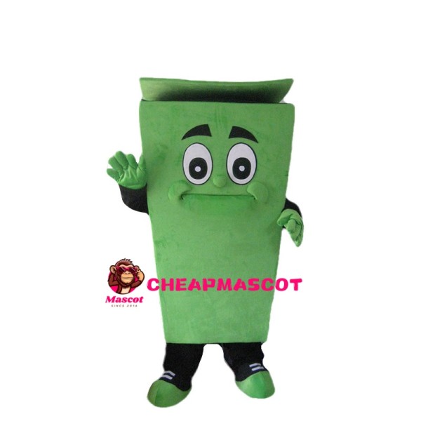 Green Public Trash Can Mascot Costume