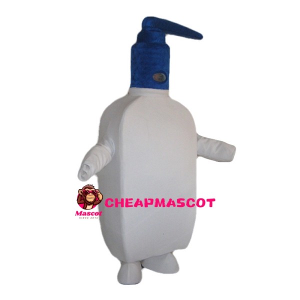 White Plastic Press Bottle Mascot Costume