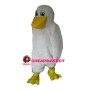 White Plush Pelican Mascot Costume