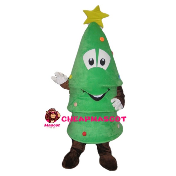 Christmas Tree With Star Mascot Costume