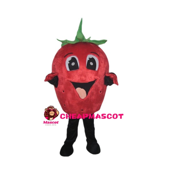 Cartoon Big Eyes Strawberry Mascot Costume