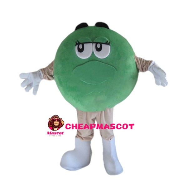 Green Chocolate Bean Mascot Costume