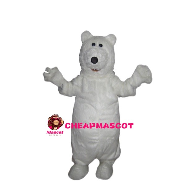 Delighted Polar Bear Mascot Costume