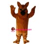 Brown Wolf With Furry Belly Mascot Costume