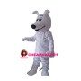 Clever White Dog Mascot Costume