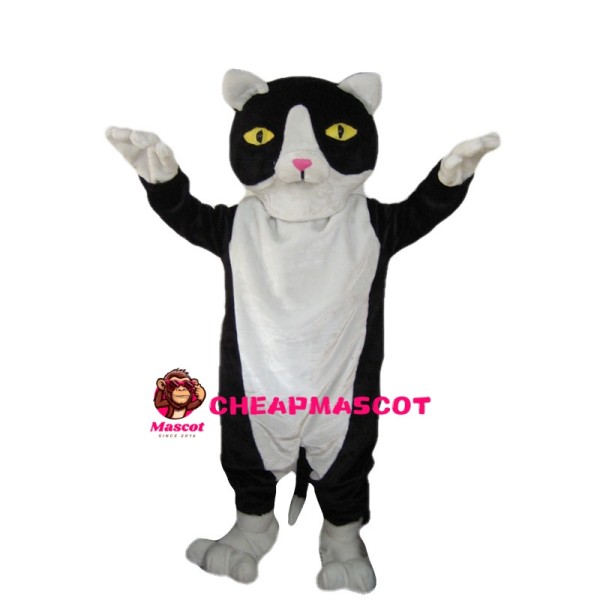 Black & White Cat Mascot Costume