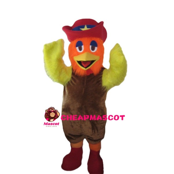 Fancy Chicken With Orange Head Mascot Costume