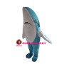Sky Blue Shark Mascot Costume
