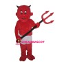 Red Devil Wearing White Underwear Mascot Costume