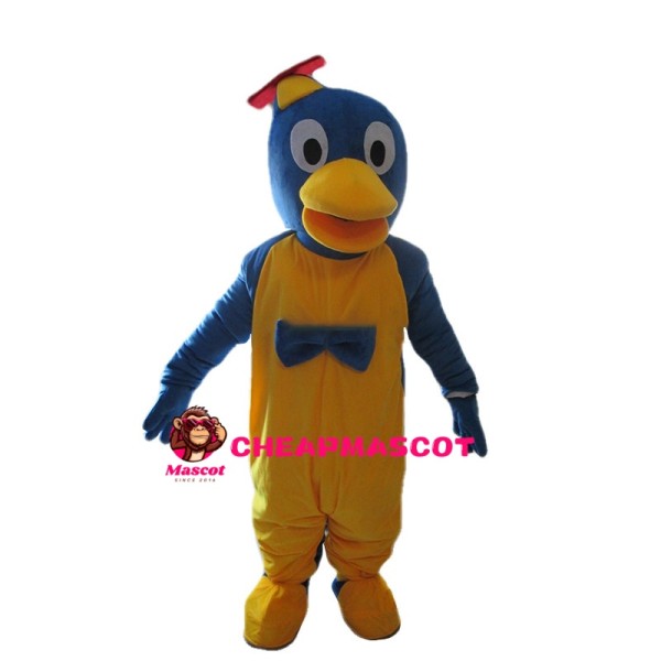 Silly Yellow & Blue Duck Mascot Costume