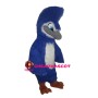 Blue Hairy Eagle Gritting Teeth Mascot Costume