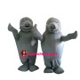 Performing Grey Seal Mascot Costume
