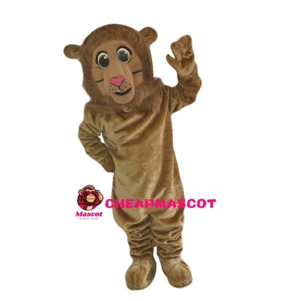 Amicable Greeting Lion Mascot Costume