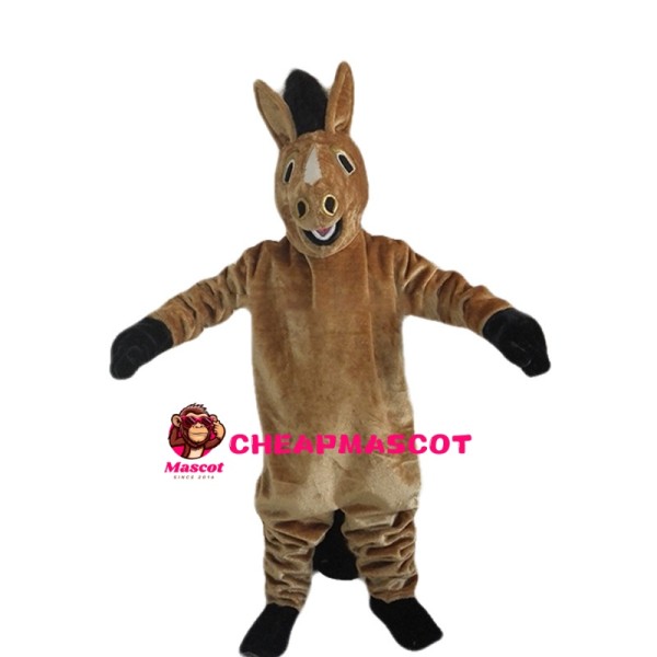 Tired Brown Horse Mascot Costume