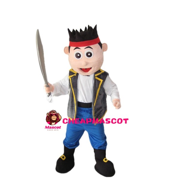 Samurai Holding Machete Mascot Costume