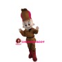 Long Eyes Man Wearing Red Boots Mascot Costume