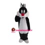 Silly Big Cat With Red Nose Mascot Costume