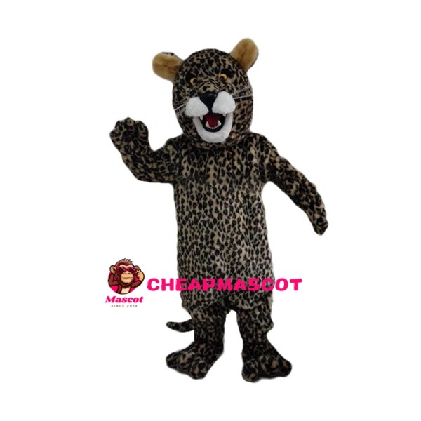 Brown-eared Leopard Mascot Costume