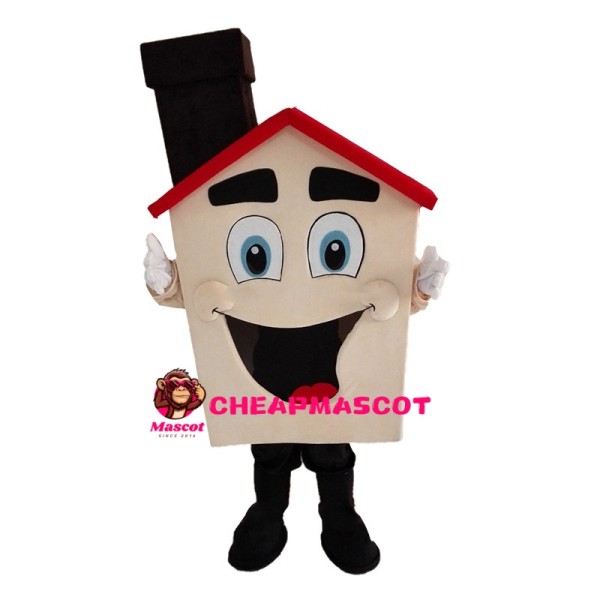 Black Chimney Cabin Mascot Costume