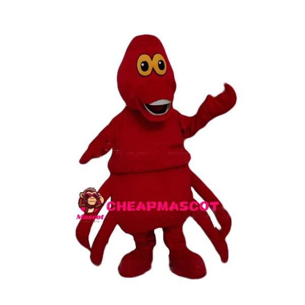 Fatty Red Big Octopus Mascot Costume