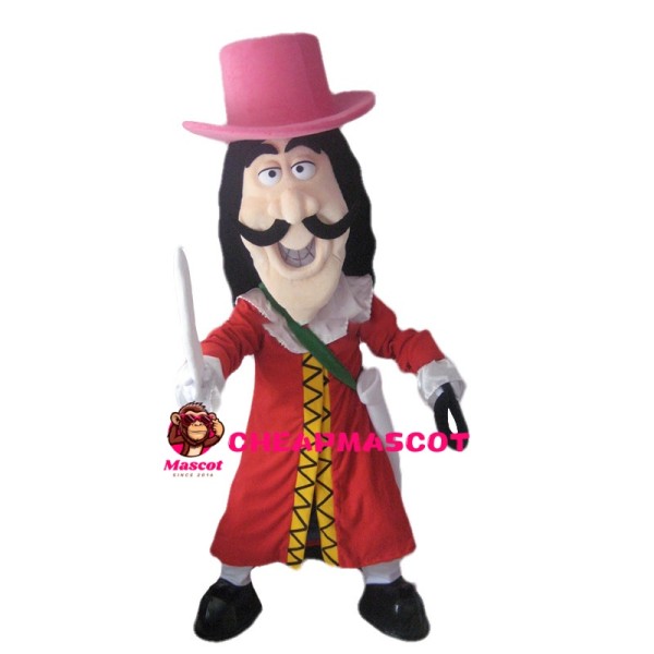 Long Face Warrior With Sword Mascot Costume