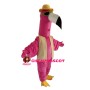 Pink Ostrich Wearing Sunglasses Mascot Costume