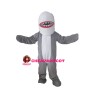 Gray Shark With Sharp Tooth Mascot Costume