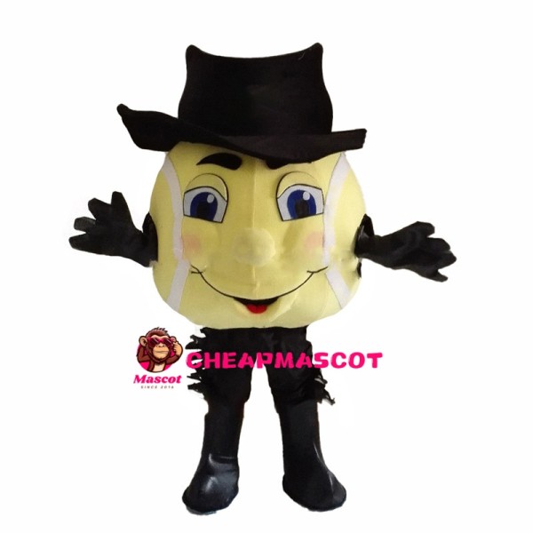 Tennis Ball With Hat Mascot Costume