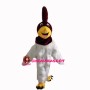 Bright White Long Fur Bird Mascot Costume