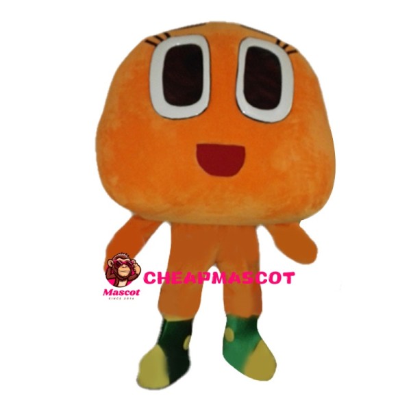 Big Eyes Orange Baby Mascot Costume