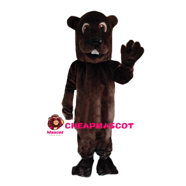 Genial Likable Beaver Mascot Costume