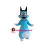Blue Doll With Sharp Horns Mascot Costume