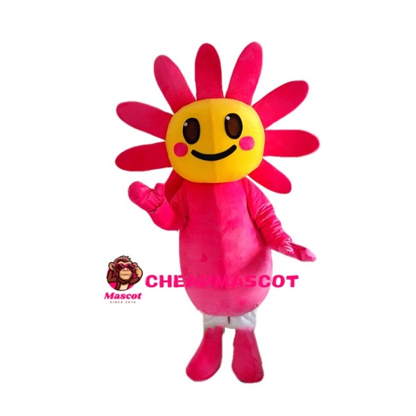 Splendid Pink Sunflower Mascot Costume