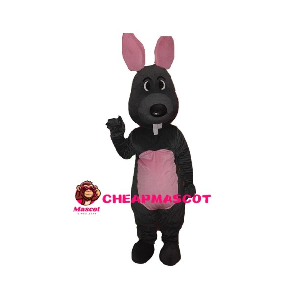 Grey Mouse With Pink Ears Mascot Costume
