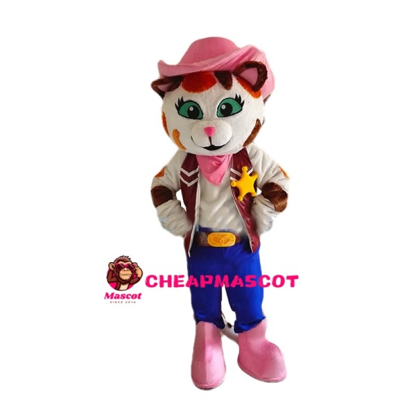 Stylish Detective Cat Mascot Costume