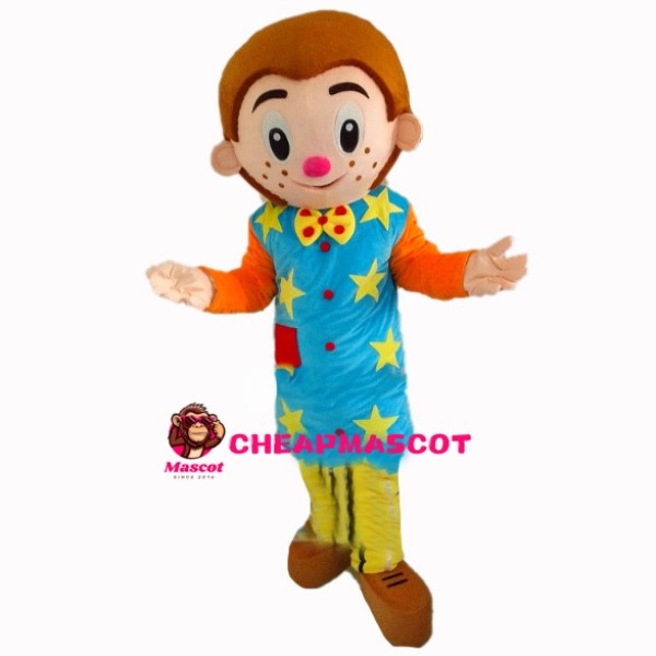 Adolescent Boy With Colorful Coat Mascot Costume