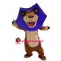 Roaring Lion With Blue Mane Mascot Costume