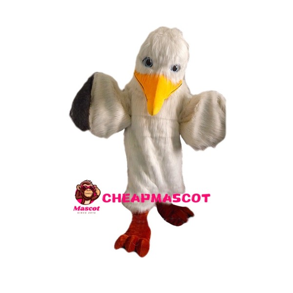 Pointed Mouth Bird With Supple Fur Mascot Costume