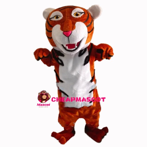 Funny Tiger With Big Head Mascot Costume