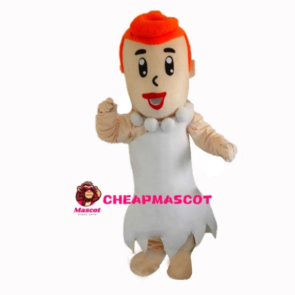 Monk Wearing White Buddha Beads Mascot Costume