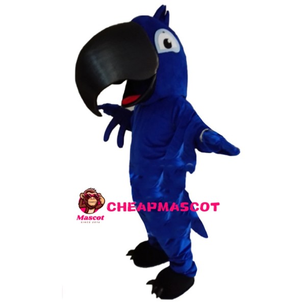 Noisy Blue Parrot Mascot Costume